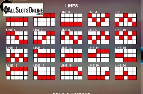 Pay Lines screen