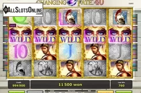 Screen 1. Changing Fate 40 from Greentube