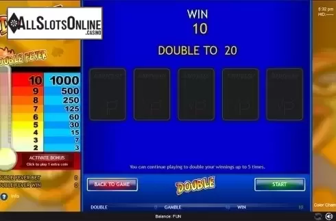 Gamble game screen. Color Champion from Espresso Games