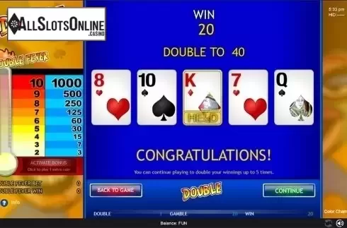 Gamble game win screen. Color Champion from Espresso Games