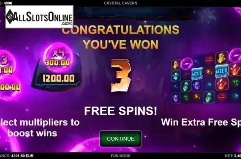 Free Spins 1. Crystal Cavern from Kalamba Games