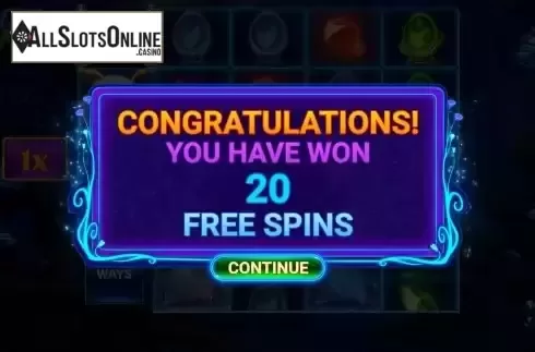 Free Spins Win Screen