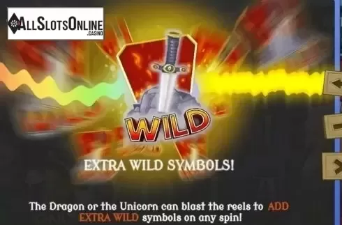 Paytable 3. Dragon vs Unicorn from Red7