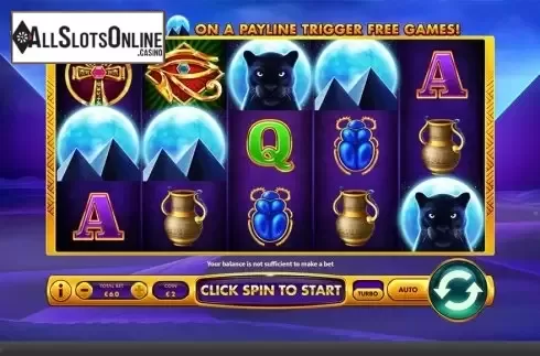 Reels screen. Egypt Cash from Skywind Group