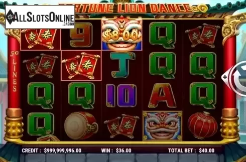 Win Screen 1. Fortune Lion Dance from Slot Factory
