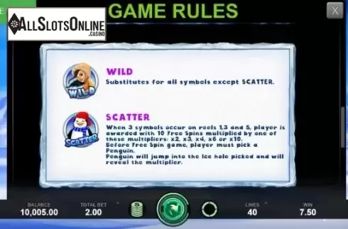 Symbol Screen. Frozen Fluffies from Caleta Gaming