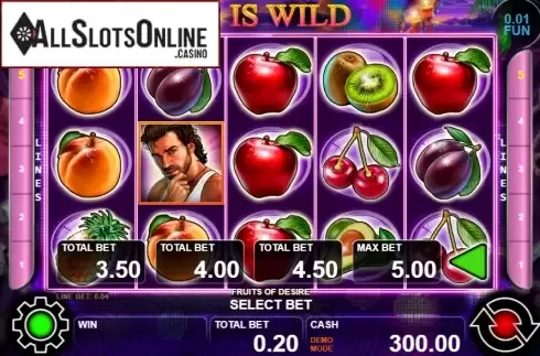 Reel screen. Fruits Of Desire from Casino Technology