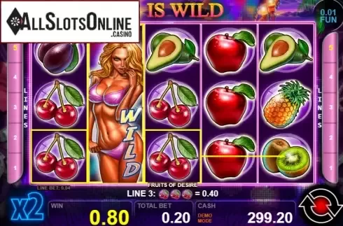 Win screen 1. Fruits Of Desire from Casino Technology