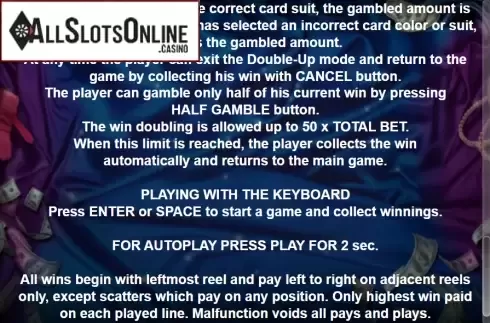 Paytable 4. Fruits Of Desire from Casino Technology