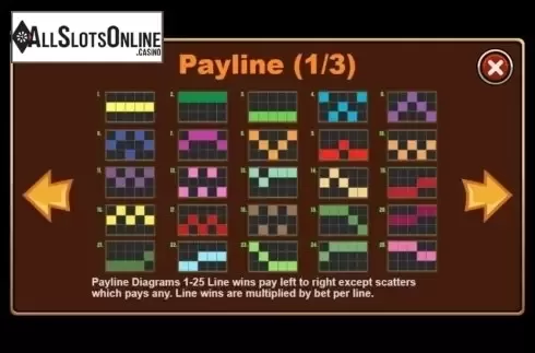 Paylines. Gemstone Legend from Triple Profits Games