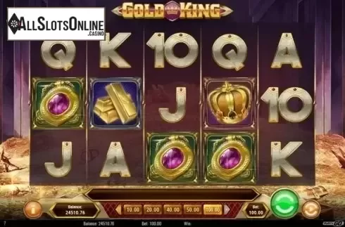 Game Workflow screen. Gold King from Play'n Go