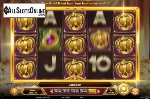Stack screen. Gold King from Play'n Go
