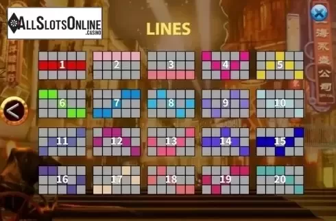 Paylines. Golden Shanghai from KA Gaming