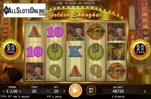 Win Screen. Golden Shanghai from KA Gaming