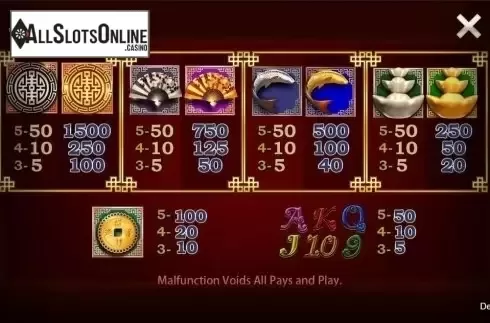 Paytable. Good Fortune (CQ9Gaming) from CQ9Gaming