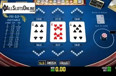Win screen 3. Hi-Lo Pro (World Match) from World Match