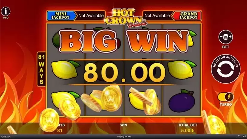 Hot Crown Deluxe slot screenshot 4