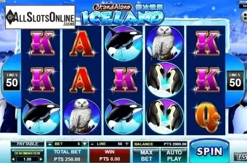 Reels screen. Iceland SA from Spadegaming