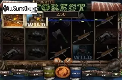 Win Screen. In The Forest from Wazdan