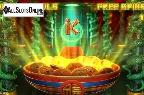Bonus game screen. Jade Treasure from GameArt