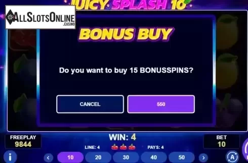 Buy Free Games screen