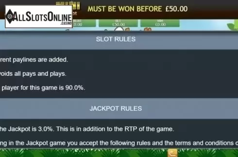 Rules. Jurassic Juniors Jackpot from Eyecon