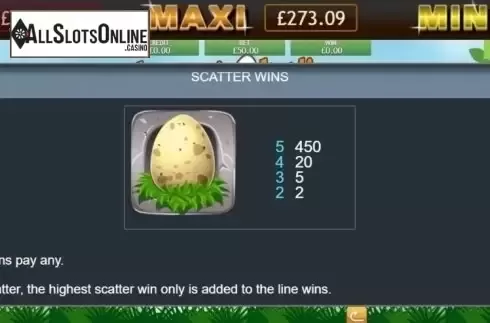 Scatter Wins. Jurassic Juniors Jackpot from Eyecon