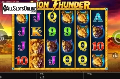 Reel Screen. Lion Thunder from Blueprint