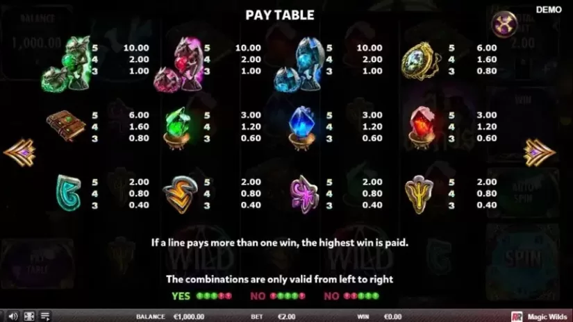 Magic Wilds slot screenshot 2