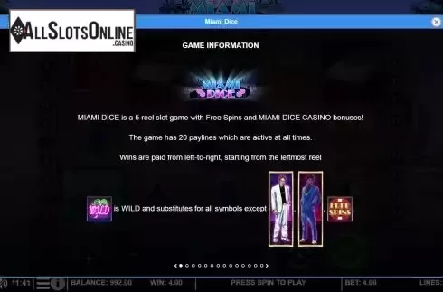 Wild feature screen