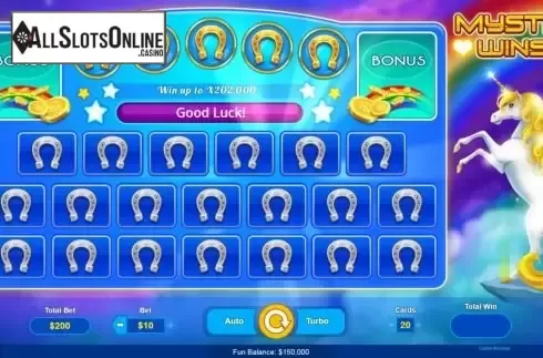 Scratch card game screen