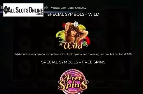 Game Features screen