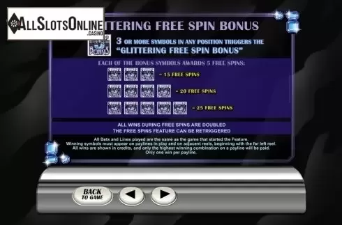 Screen4. Retro Reels: Diamond Glitz from Microgaming