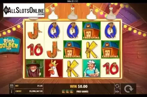Free Spins screen