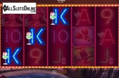 Win Screen. Rio Nights from Betixon