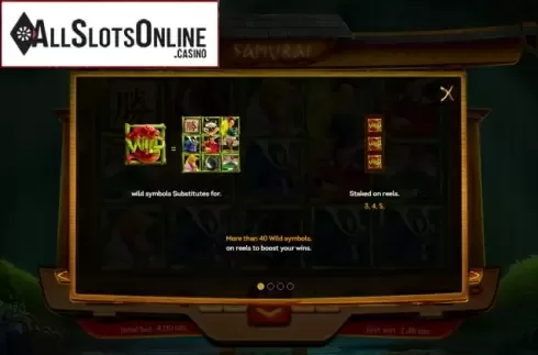 Features. Samurai Slot from Smartsoft Gaming