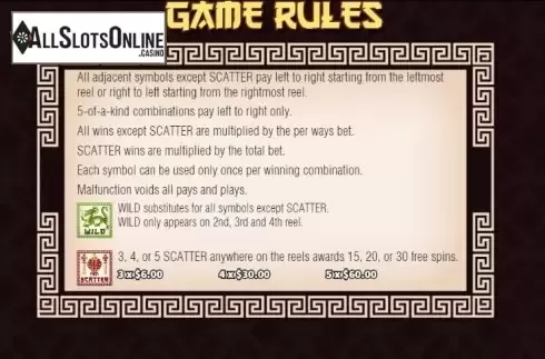 Game rules. Shadow Play from KA Gaming