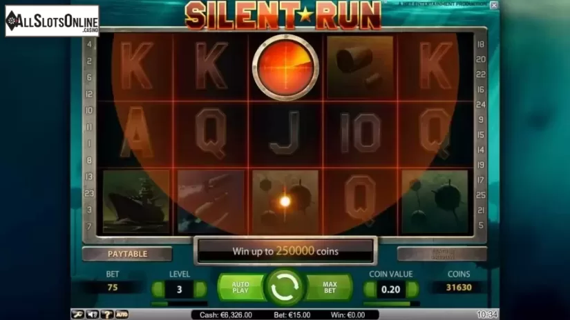 Screen3. Silent Run from NetEnt