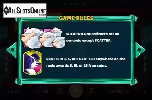 Wild and Scatter screen