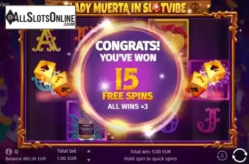 Free Spins Win Screen