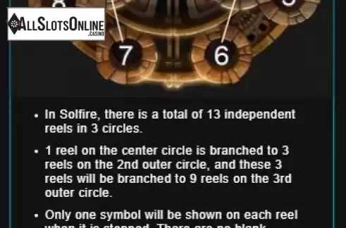 Paytable. Solfire from Radi8