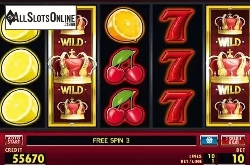 Wild Win screen. Tiara HD from Merkur