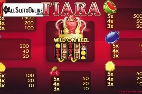 Paytable 1. Tiara HD from Merkur