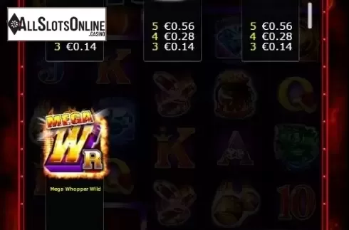 Paytable 4. Wild Fire Riches from Ainsworth