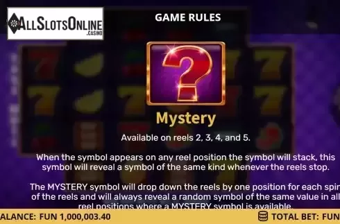 Mystery symbol screen