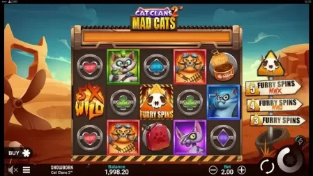 Cat Clans 2 Mad Cats slot screenshot 1