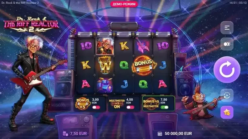 Dr. Rock & the Riff Reactor 2 slot screenshot 