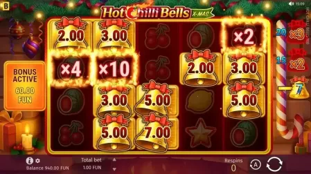 Hot Chilli Bells 100 slot screenshot 4