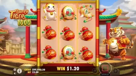 Lucky Tiger 1000 slot screenshot 2