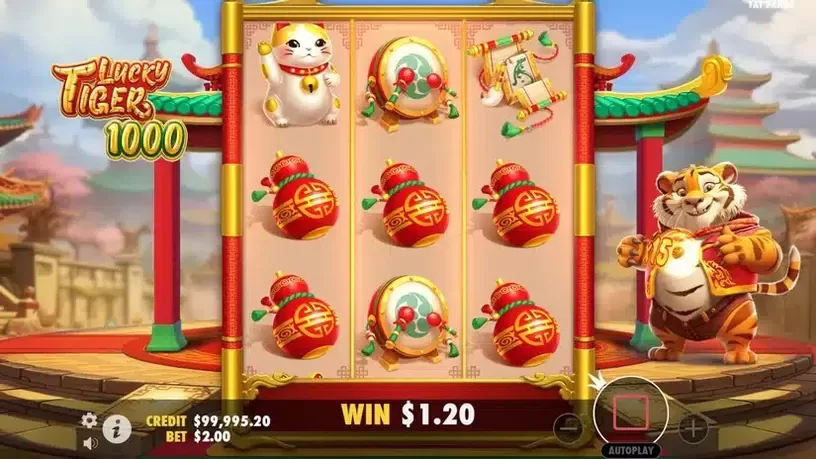 Lucky Tiger 1000 slot screenshot 2
